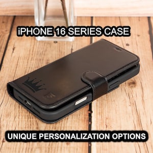 Funda de cuero para iPhone 16 Pro, billetera con bloqueador RFID para Apple iPhone 16+, funda MagSafe para iPhone 16 Pro Max, funda con cargador inalámbrico para iPhone 16, regalo