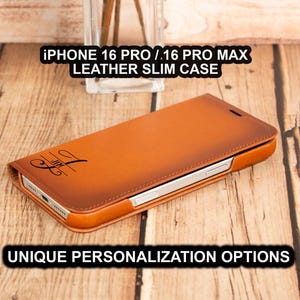Apple iPhone 16 Pro / 16 Pro Max Leder Brieftasche, Leder Stand Case iPhone 16 Pro Max, Wireless Ladekabel iPhone 16 Pro Geschenk