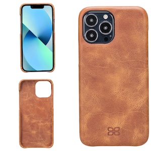 antic tan color apple iphone 13 series leather back cover fully leather case