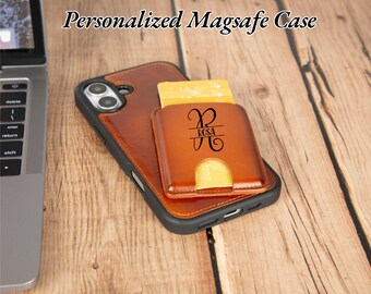 Personalized Leather MagSafe Wallet: Engraved Card Holder