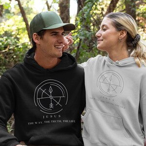 Jesus The Way The truth The Life Hoodie Unisex Heavy Blend Hooded Sweatshirt