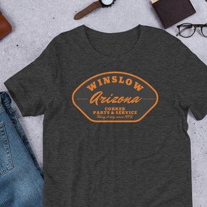 Take It Easy Retro T-Shirt Standing on the Corner in Winslow Arizona Eagles Nostalgia 1972 Rock Classic Fun Shirt