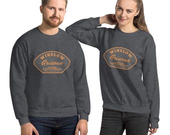 Take It Easy Retro Sweatshirt Standing on the Corner in Winslow Arizona Eagles Nostalgia 1972 Rock Classic Fun Shirt