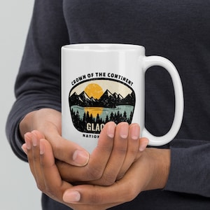 Glacier National Park Weisse glänzende Tasse