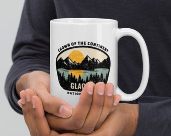 Glacier National Park White glossy mug