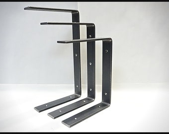 Double Shelf Brackets Shelf Brackets Industrial Style Scaffold Board Shelving Raw Made in UK Handmade Shelves ONE PAIR