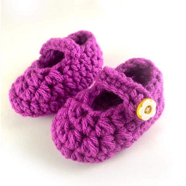 Crochet Mary Jane Crib Shoes