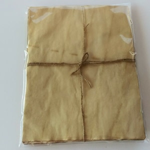 Paper Lot, Stack of Coffee-Dyed Papers, Junk Journal, Art Journal, Blank Writing Pages, Stained - Grungy Papers Available Journaling Paper