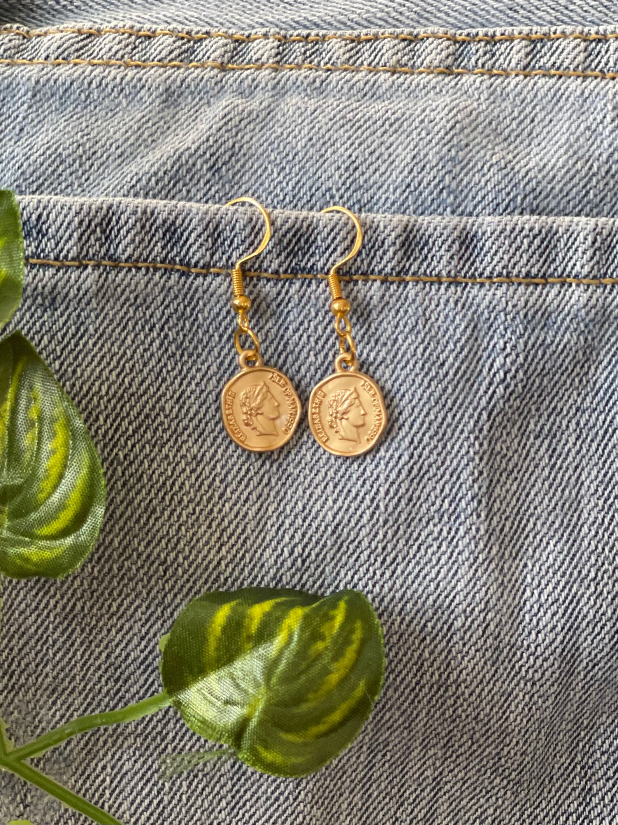 Coin Earrings Etsy