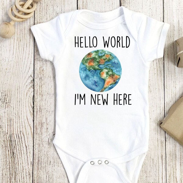 Hello World Onesie®, Hello World Baby Gift, Baby Shower Gift, Cute Baby Gift, Hello World Baby, Hello World Bodysuit,  Cute Baby Onesies®