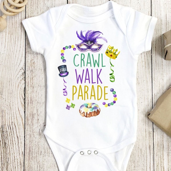 my first mardi gras baby onesie