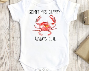 Crab Onesie®, Crab Baby Gift, Summer Onesie®, Summer Baby Gift, Maryland Onesie®, Tropical Onesie®, Beach Onesie®, Ocean Onesie®, Fishing