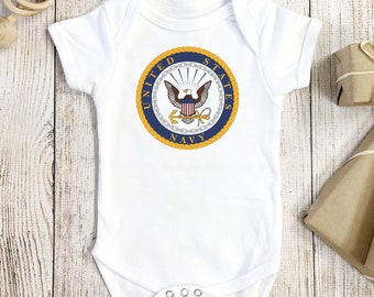 Navy® Onesie®, U.S Navy® Onesie®, United States Navy® Onesie®, Navy Baby Gift, Navy Baby Outfit, Military Onesie®, Military Baby Gift