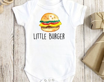 Burger Onesie®, Hamburger Onesie®, Cheeseburger Onesie®, Burger Baby Gift, Hamburguesa Baby Gift, Baby Shower Gift, BBQ Onesie®, BBQ Baby regalo