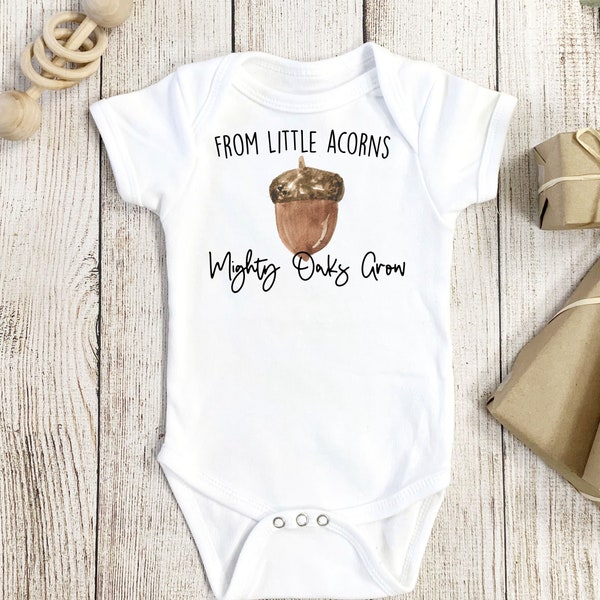 Acorn Onesie®, Acorn Baby Gift, Oak Tree Onesie®, Oak Onesie®, Squirrel Onesie®, Squirrel Baby Gift, Nature Onesie®, Fall Onesie®