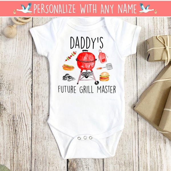 BBQ Onesie, Grill Master Onesie, barbeque onesie, bbq baby gift, barbeque baby onesie, personalized baby bbq, bbq newborn gift, bbq baby