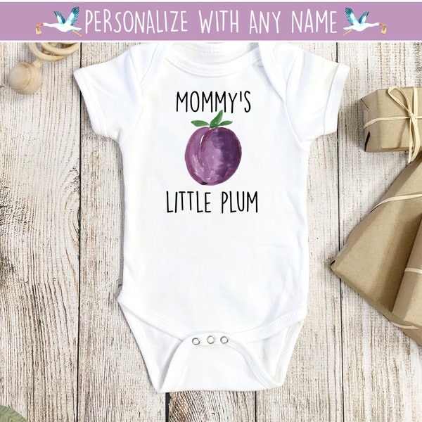 Plum Onesie®, Plum Baby Gift, Funny Baby Onesie®, Funny Plum Onesie®, Vegan Onesie®, Vegan Baby Gift, Farm Onesie®, Farm Baby Gift