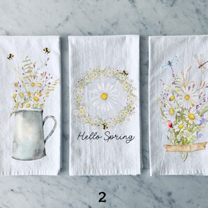 Kitchen Decor | Custom Tea Towel | Floral Tea Towel | Personalized Tea Towel | Floral Dish Towels | Wedding Gift | Spring Tea Towel