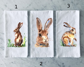 easter decor, easter bunny, easter tea towel, rabbit tea towel, easter gift, easter towel, easter rabbit towel, easter