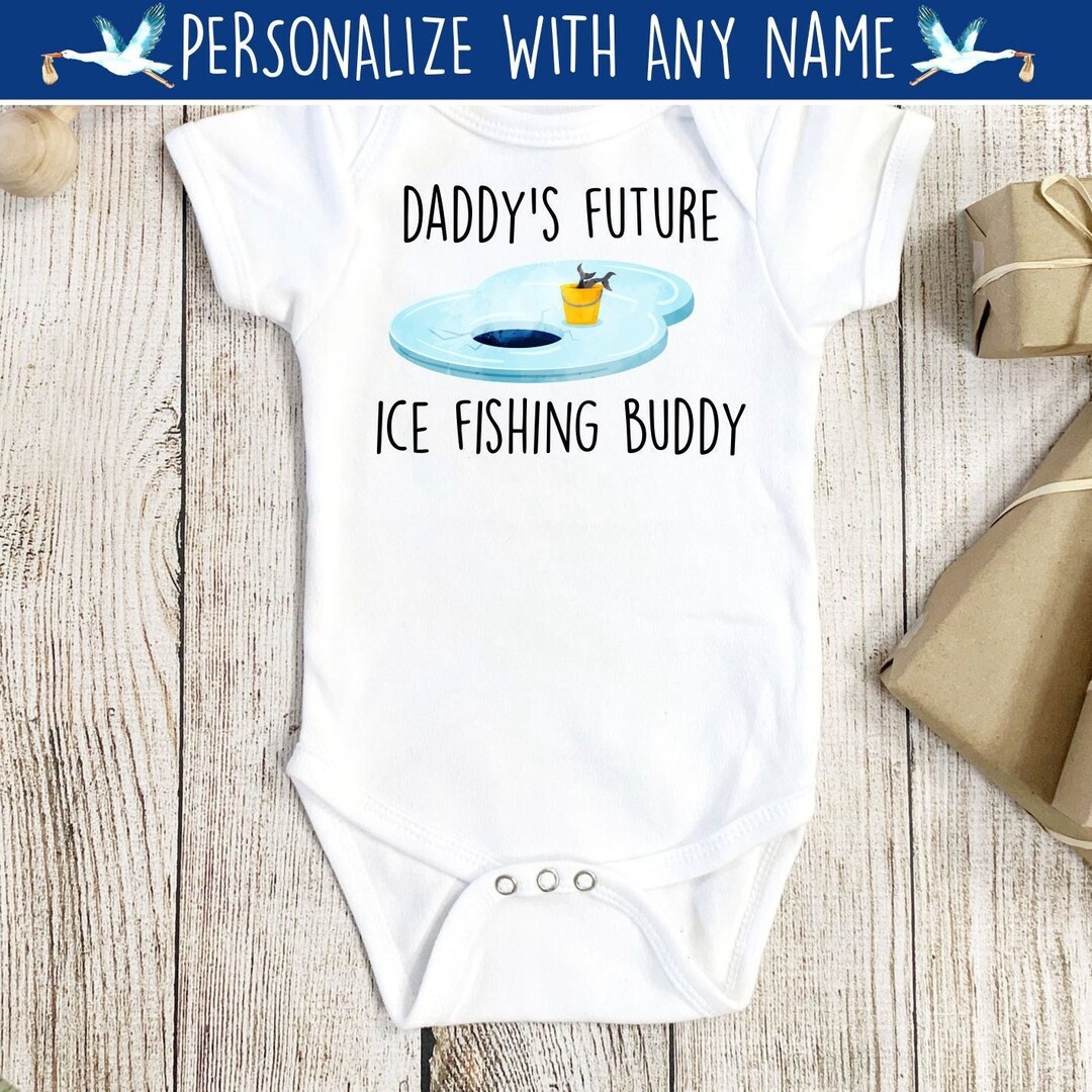 Ice Fishing Onesie®, Fishing Onesie®, Ice Fishing Baby Gift, Fly Fishing Baby Gift, Daddy