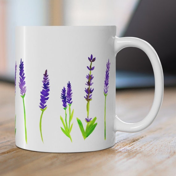 Lavender Mug, Lavender Gift, Cute Lavender Gift, Cute Lavender Mug