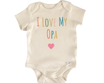 I Love My Opa Onesie® Newborn Cotton Bodysuit Baby Shower Gift