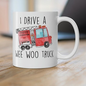 Gift For Firefighter | Firefighter Graduation Gift | Fire Department Mug | Funny Firefighter Gift | Fire Engine | Fire Fighter Gift