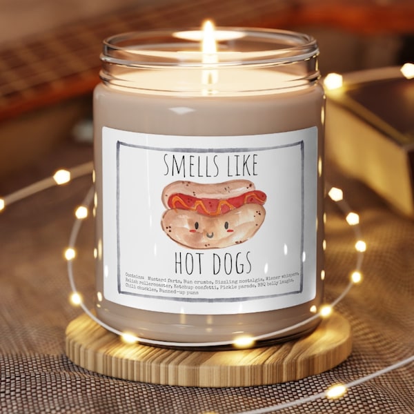 foodie candle, foodie gift, hot dog, hot dog gift, hot dog, hot dog lover gift, hot dog lover, hot dog gifts, foodie gift,