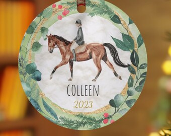 equestrian ornament, horse ornament, christmas ornament, horse lover gift, equestrian gift, horse gift, horse christmas