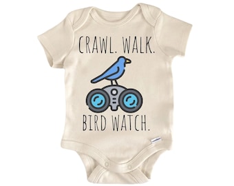Bird Watching Baby Onesie® Newborn Cotton Onesie® Baby Shower Gift
