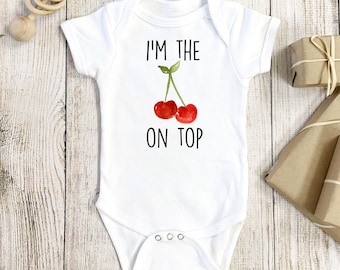 Cherry Onesie®, Cherry Baby Gift, Fruit Onesie®, Fruit Baby Gift, Cute Baby Onesie®, Baby Shower Gift, Fruit Baby Onesie®, Vegetable Onesie®