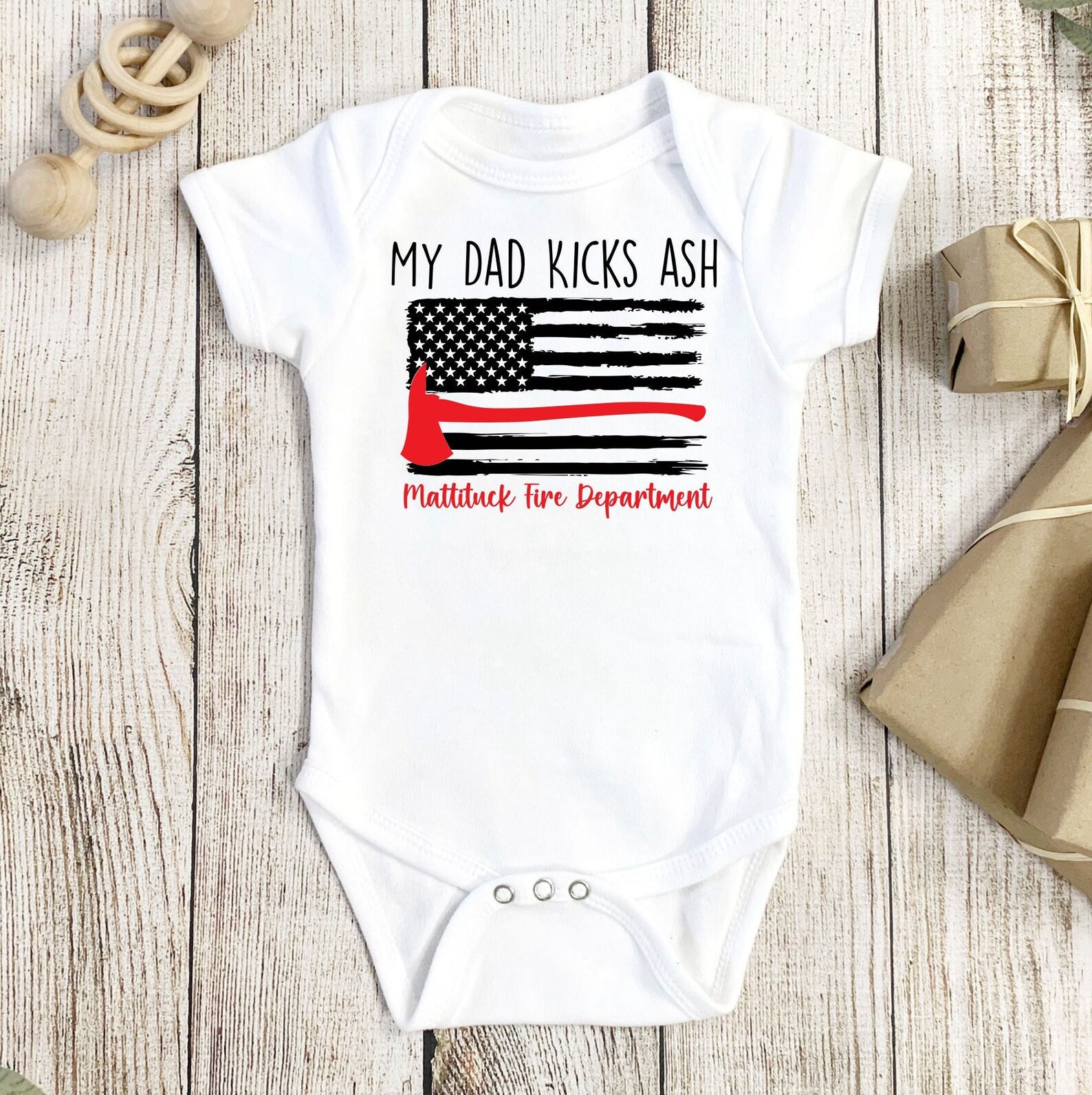 Firefighter Baby Onesie® Fire Department Onesie® Fire Etsy