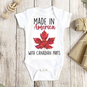 Canada Onesie®, Canadian Onesie®, Canada Baby Gift, Canadian Baby Gift, Canada Day Onesie®, Maple Leaf Onesie®, Maple Leaf Baby Gift image 1