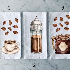 coffee tea towel, tea towel, housewarming gift, coffee kitchen towel, coffee towel, coffee lover, kitchen decor