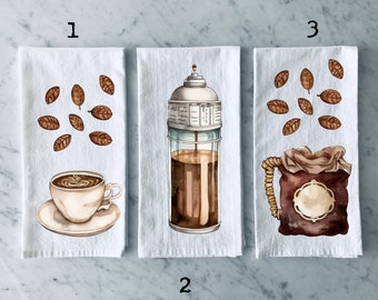 coffee tea towel, tea towel, housewarming gift, coffee kitchen towel, coffee towel, coffee lover, kitchen decor