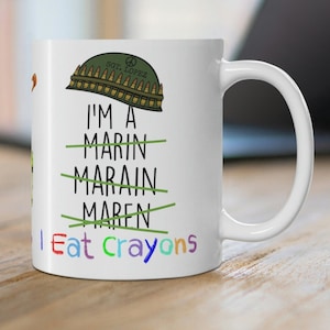 I Eat Crayons Mug, I Eat Crayons Gift, Military Mug, Military Gift, Funny Marine Mug, Funny Military Mug, Funny Military Gift