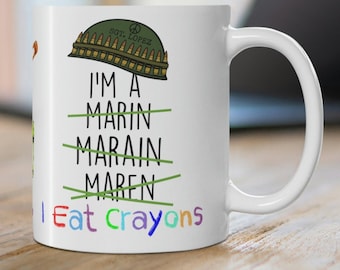 I Eat Crayons Mug, I Eat Crayons Gift, Military Mug, Military Gift, Funny Marine Mug, Funny Military Mug, Funny Military Gift