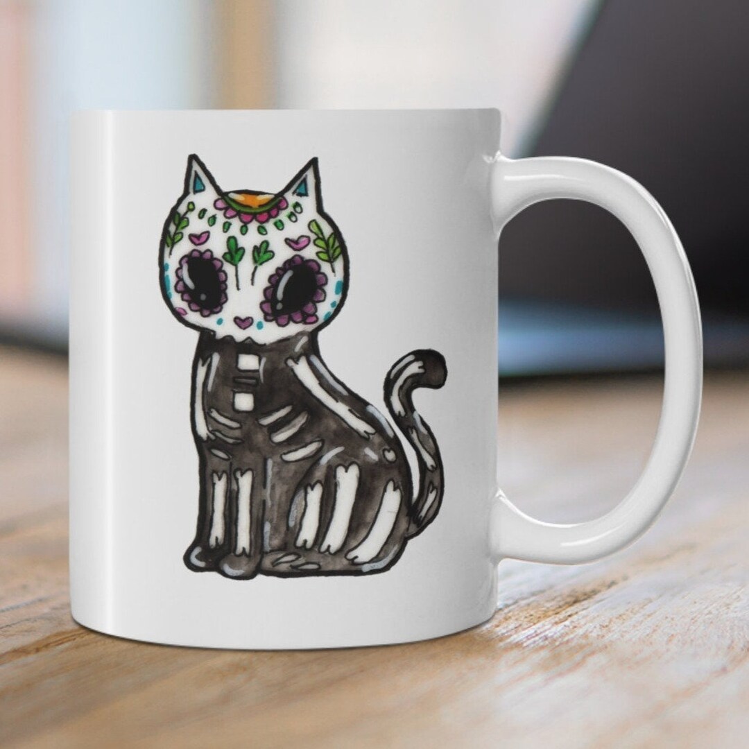 Sugar Skull Mug Sugar Skull Gift Day of Dead Gift Etsy
