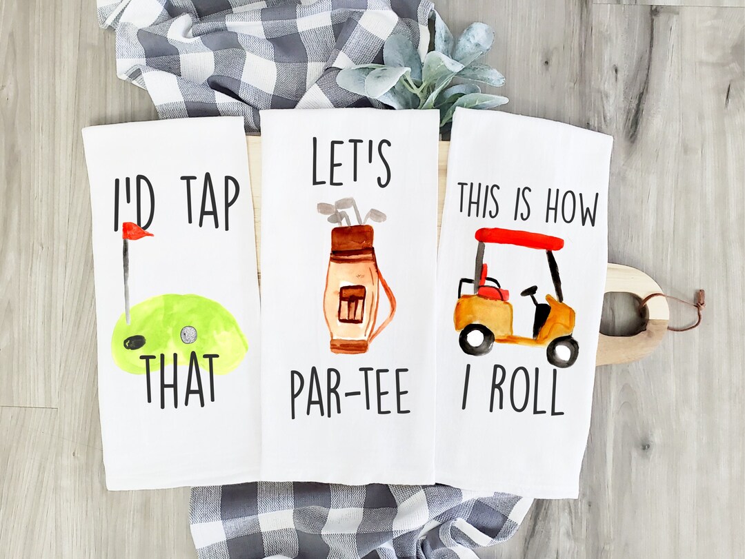 Golf Tea Towel, Golf Decor, Golf Kitchen Decor, Golf Gift, Funny Golf