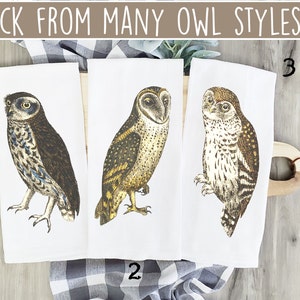 Owl & Turkey Autumn Tea Towel Set