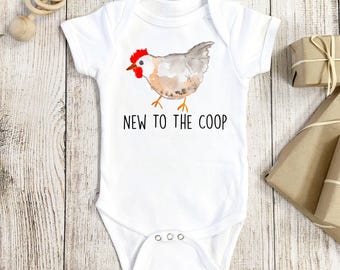 Funny Farm Onesie®, Chicken Onesie®, babycadeau kip, grappige kip Onesie®, Farm Onesie®, babycadeau boerderij, babycadeau boerderij