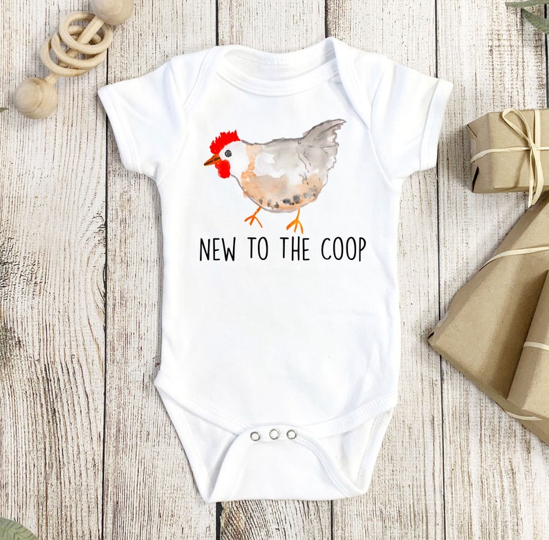 Funny Farm Onesie®, Chicken Onesie®, Chicken Baby Gift, Funny Chicken Onesie®, Farm Onesie®, Farm Baby Gift, Farm Baby Gift image 1