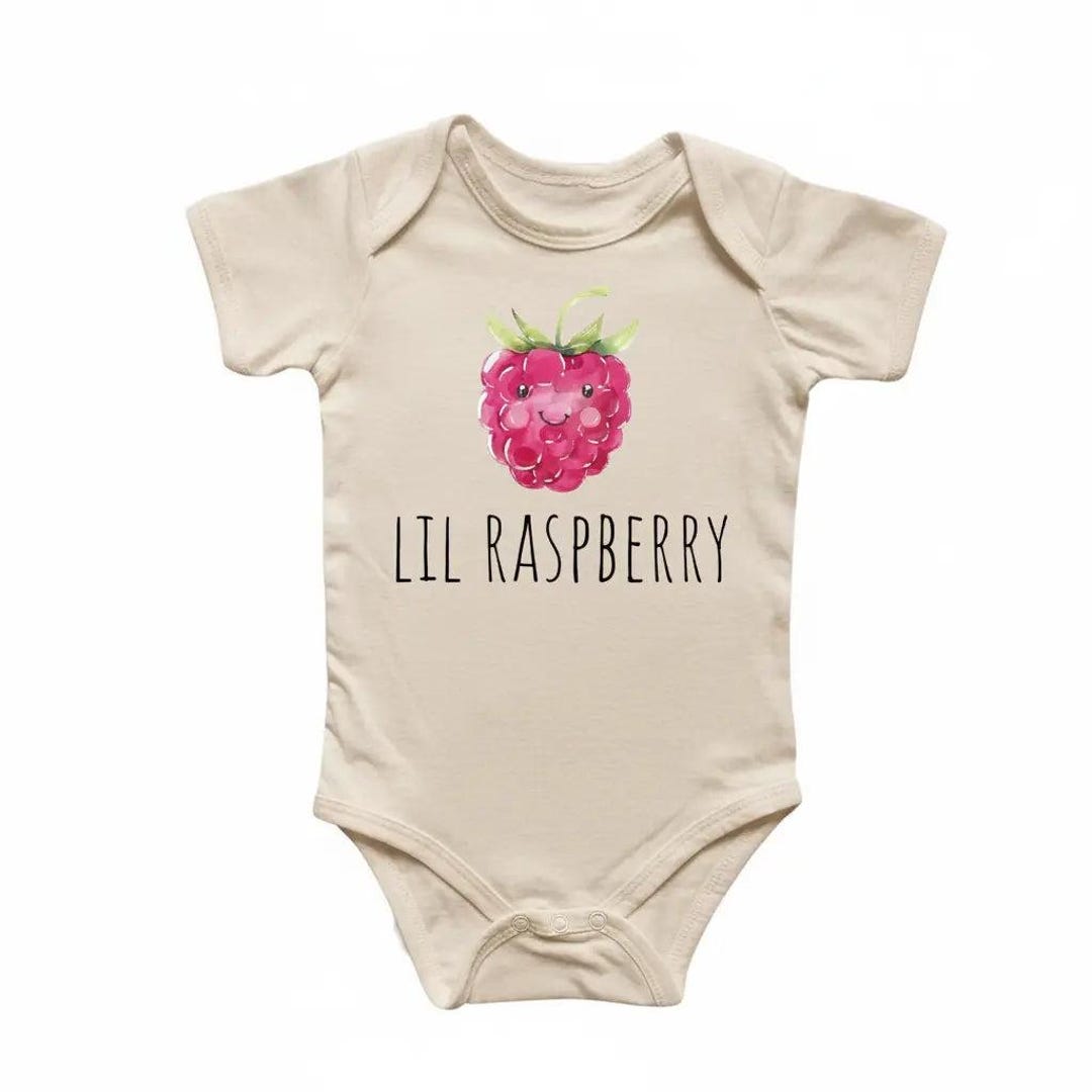 Baby Raspberry Print Raspberry Berry Baby Onesie® Newborn Cotton Bodysuit Baby Shower Gift ...