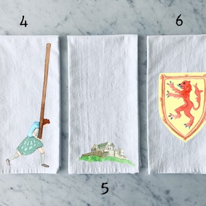 paño de cocina, paño de cocina escocés, Escocia, regalo escocés, regalo de inauguración de casa, escocés, regalo de Escocia, paño de cocina de Escocia imagen 2