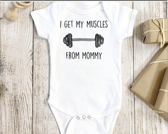 Gym Onesie®, Gym Baby Gift, Bodybuilder Onesie®, Bodybuilder Baby Gift, Workout Onesie®, Workout Baby Gift, Lifting Buddy Onesie®