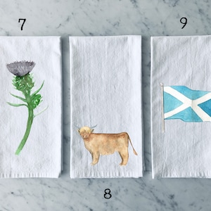 paño de cocina, paño de cocina escocés, Escocia, regalo escocés, regalo de inauguración de casa, escocés, regalo de Escocia, paño de cocina de Escocia imagen 3