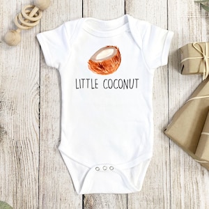 Coconut Onesie®, Coconut Baby Gift, Tropical Onesie®, Fruit Baby Gift, Summer Onesie®, Cute Baby Onesie®, Fruit Onesie®, Beach Onesie® image 1