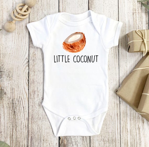 Coconut Onesie®, Coconut Baby Gift, Tropical Onesie®, Fruit Baby Gift, Summer Onesie®, Cute Baby Onesie®, Fruit Onesie®, Beach Onesie®