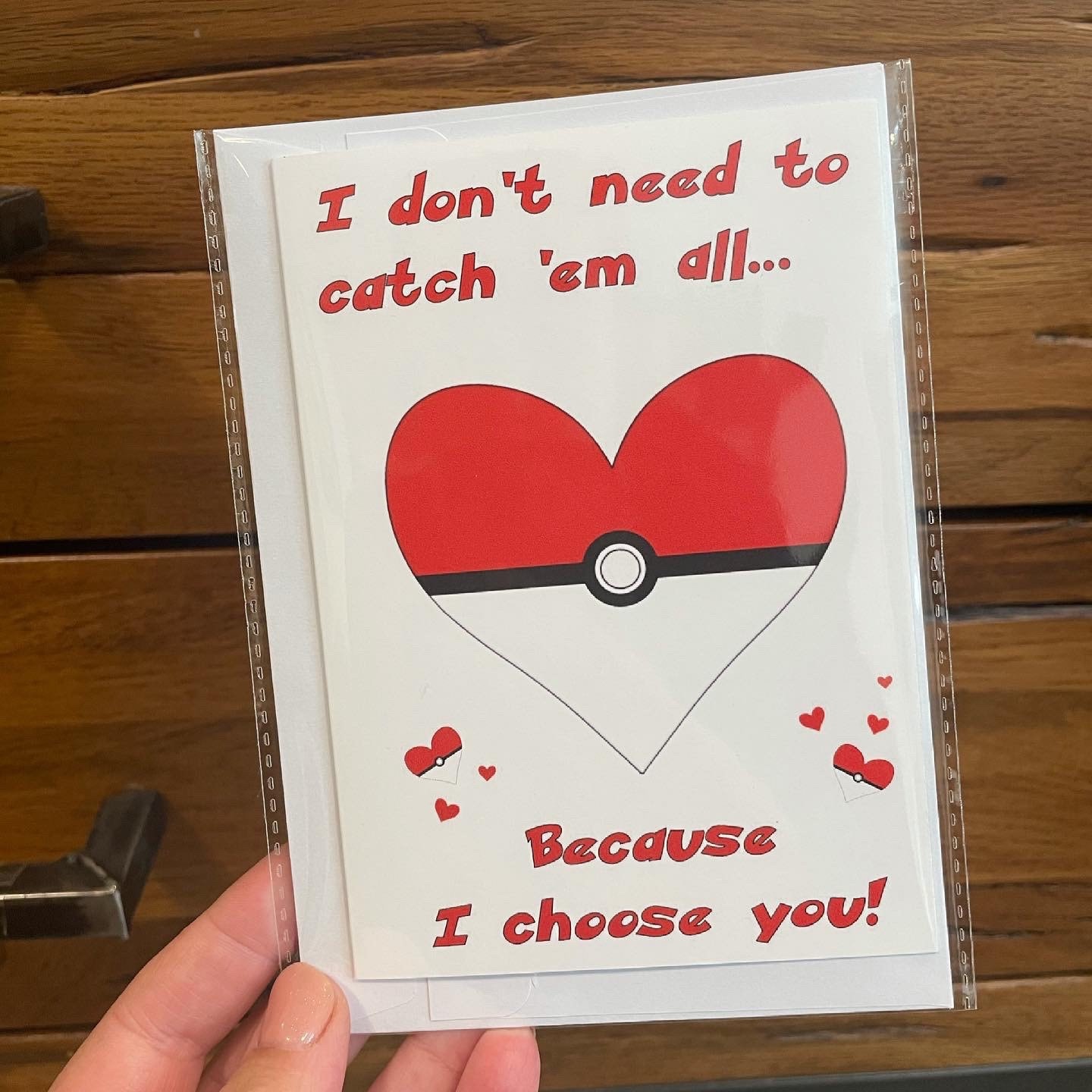 I choose you Pokemon theme love card | Etsy