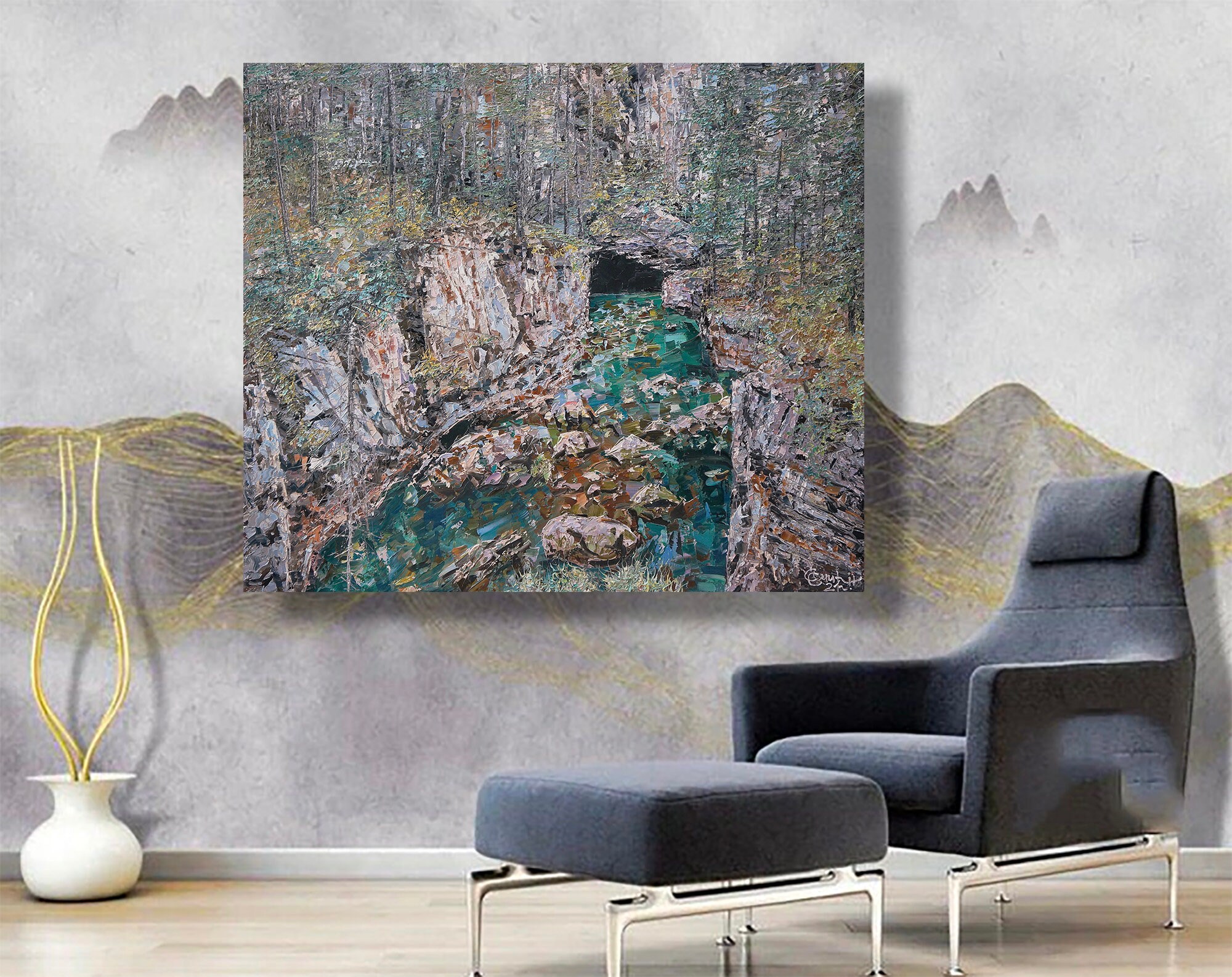 National park lake house wall decor canadian mountain art Etsy